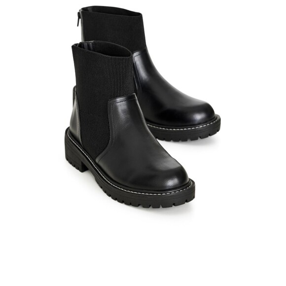 EVANS WIDE FIT Tammy Ankle Boot - black, NEW! Women's Size 9.5 Wide - Picture 1 of 11